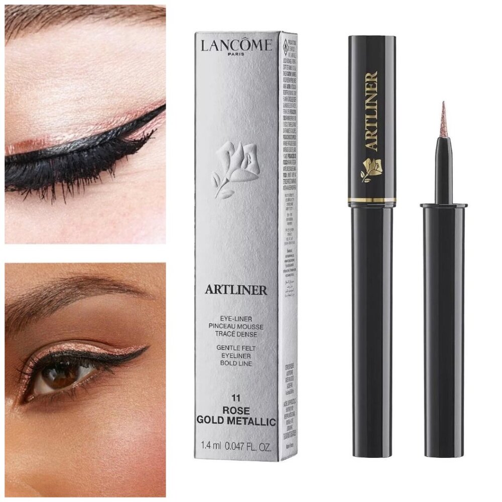 LANCOME Artliner Gentle Felt Eyeliner Bold Line 11 ROSE GOLD metallic